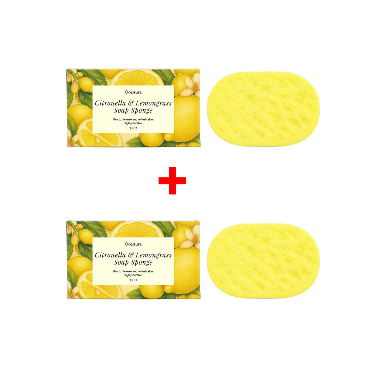 Lemongrass Lemon Exfoliating Bath Sponge Body Cleansing Tool