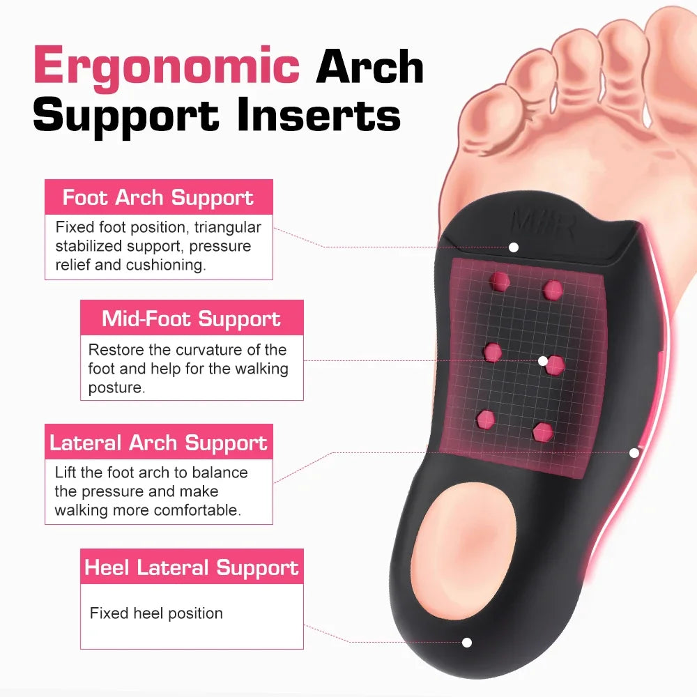 TPE Arch Support Insoles Flat Feet Corrective Shoe Inserts - 3