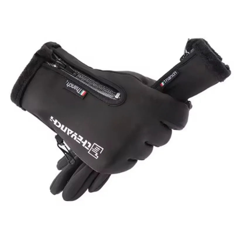 Mens Thermal Winter Gloves Waterproof Touch Screen Non-Slip Riding Gear - 7
