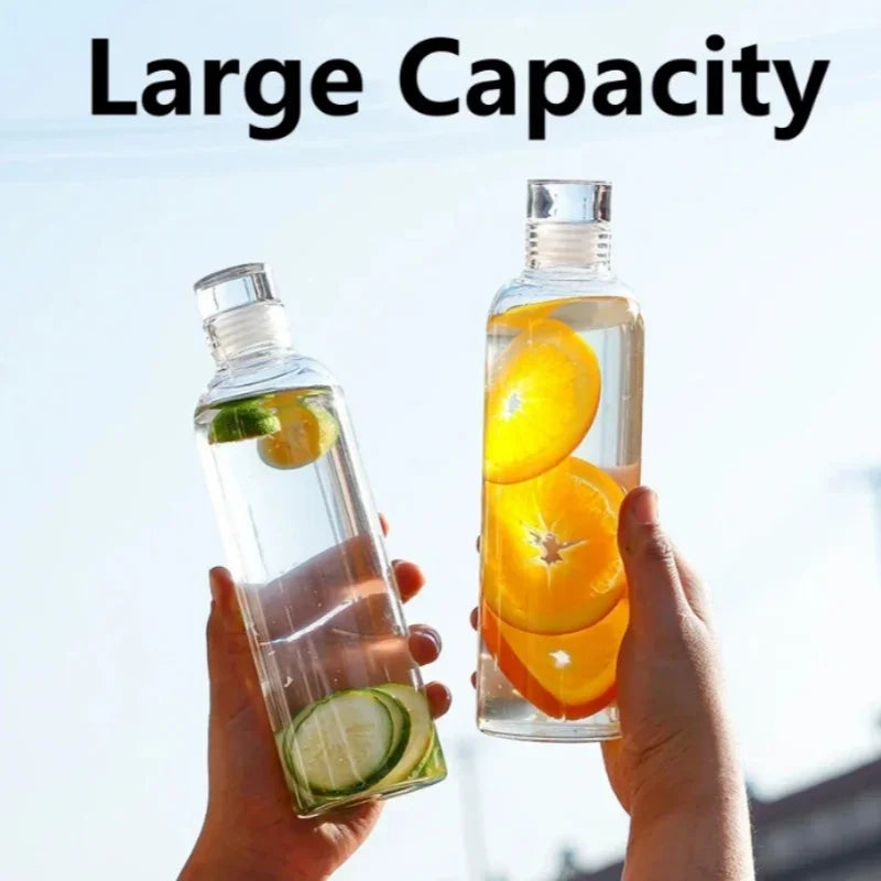 Large Capacity Transparent Water Bottle Portable Sports Travel Cup