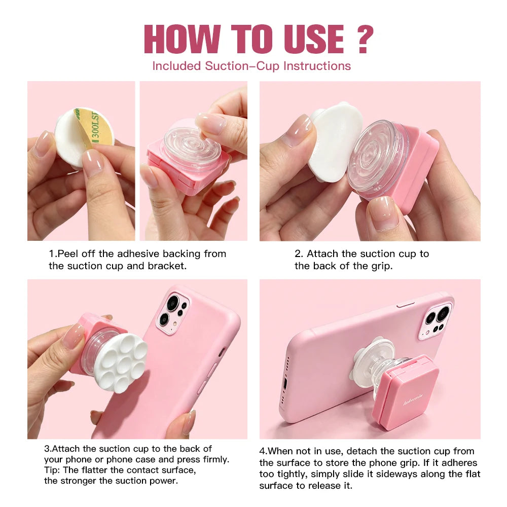 2 in 1 Pressed Powder and Phone Grip Oil Control Compact Makeup