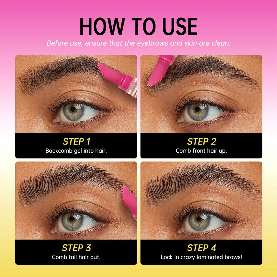 Brow Lamination Gel Super Lift Eyebrow Glue & Comb - 16