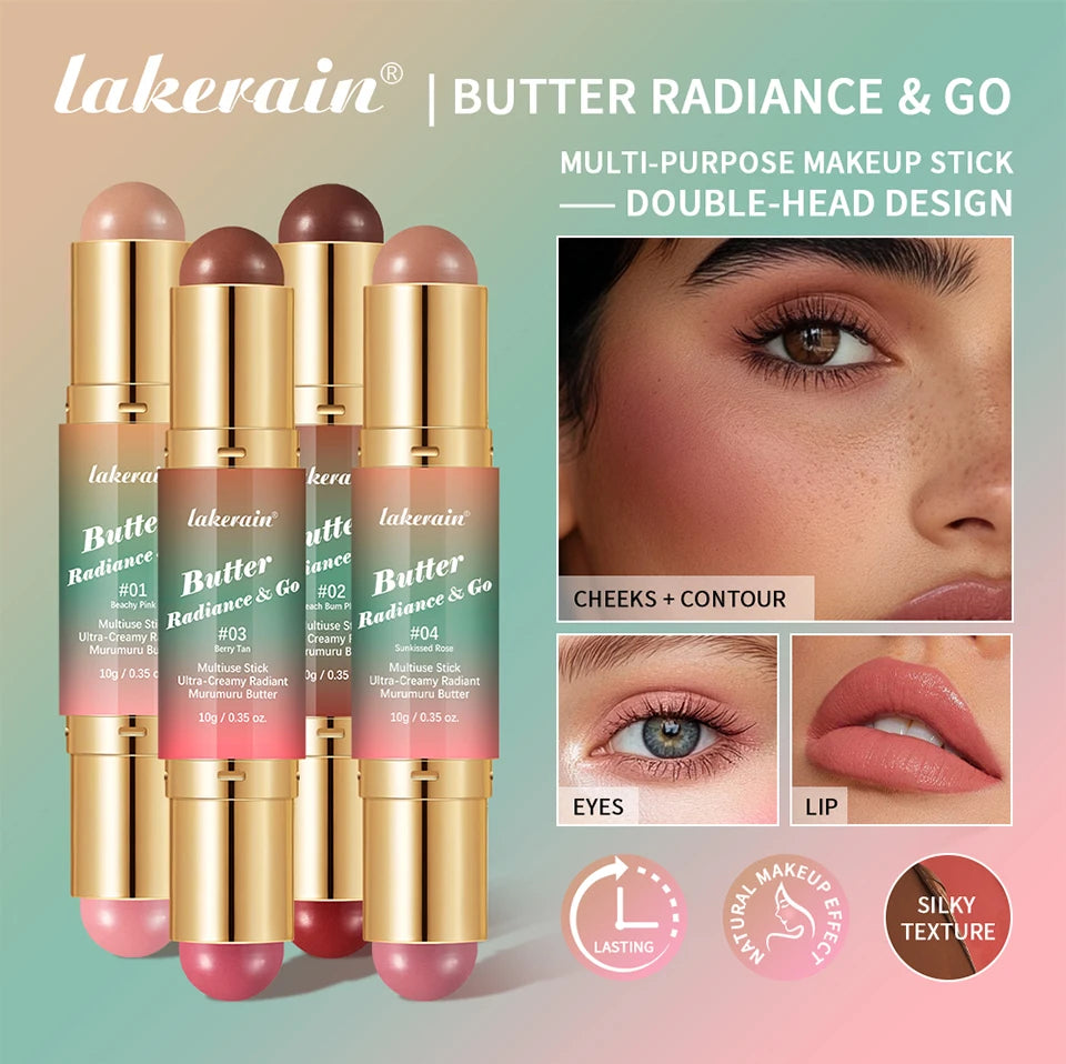 Double Headed Bronzer Blush Stick Multiuse Contouring Makeup - 7