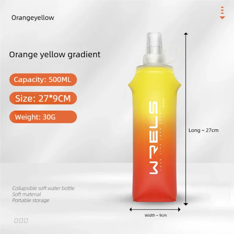 Foldable TPU Soft Flask Water Bottle for Running Hiking and Fitness - 25