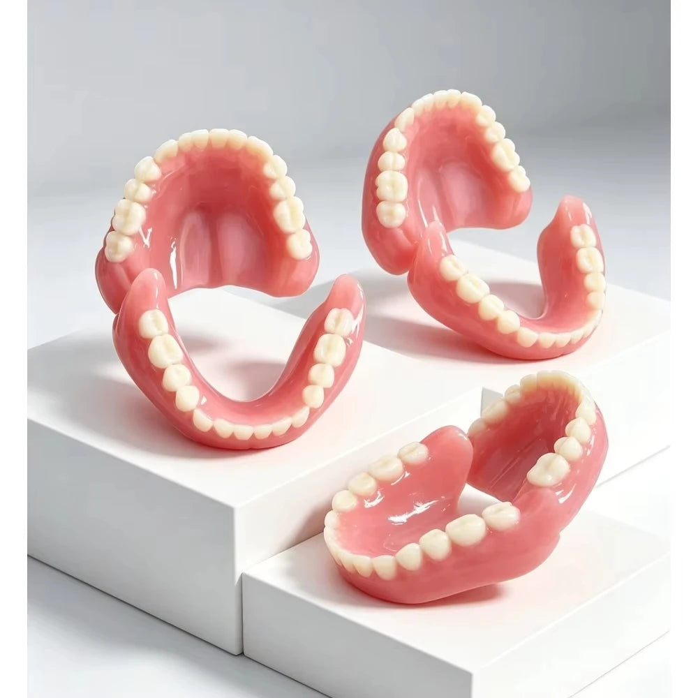 Silicone Denture Kit Upper and Lower Fake Teeth Set