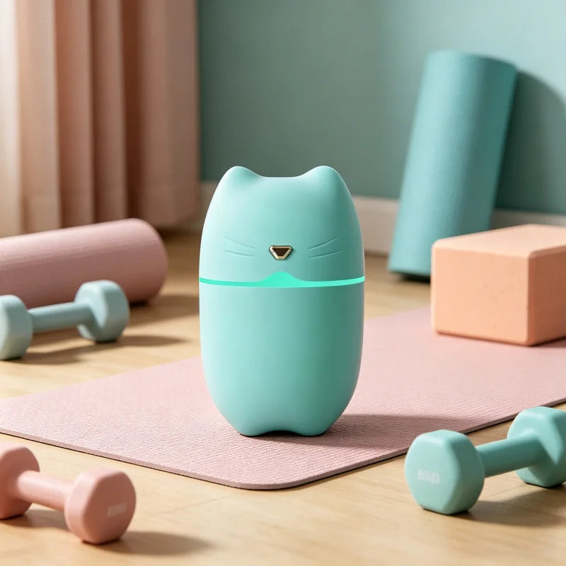 Portable Mini USB Humidifier Desktop Cool Mist Air Purifier with Light - 11