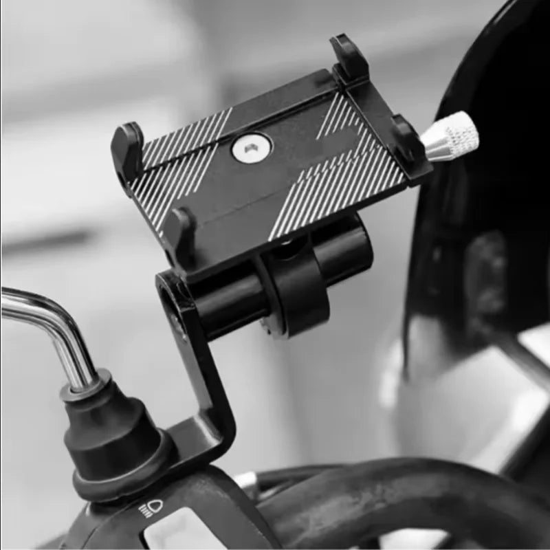 Motorcycle Phone Holder Mount Bracket Aluminum Alloy Mirror Extender
