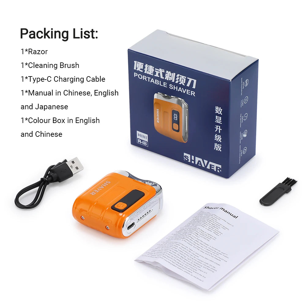 Mini Electric Shaver Portable Wet Dry Travel Face Leg Razor
