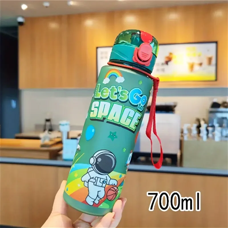700ml Astronaut Water Bottle Leakproof Sport Cup with Carrying Strap - 2