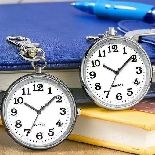 Portable Quartz Pocket Watch Keychain Hanging Nurse Fob Watch - 9