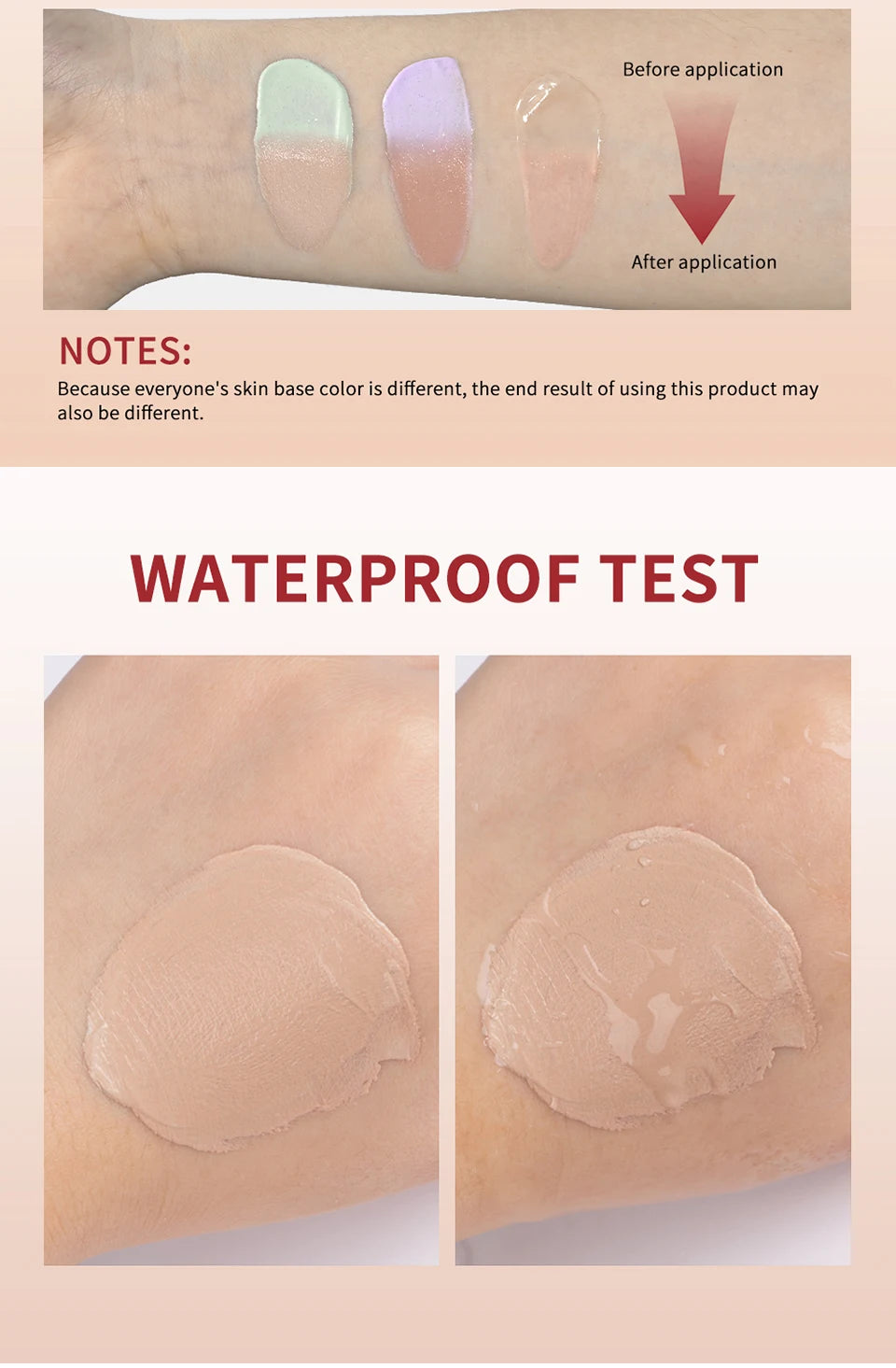 Color Correcting CC Cream Foundation Moisturizing Waterproof Makeup