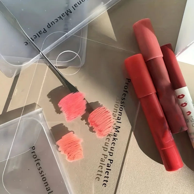 Acrylic Makeup Palette and Spatula Set for Foundation Blending