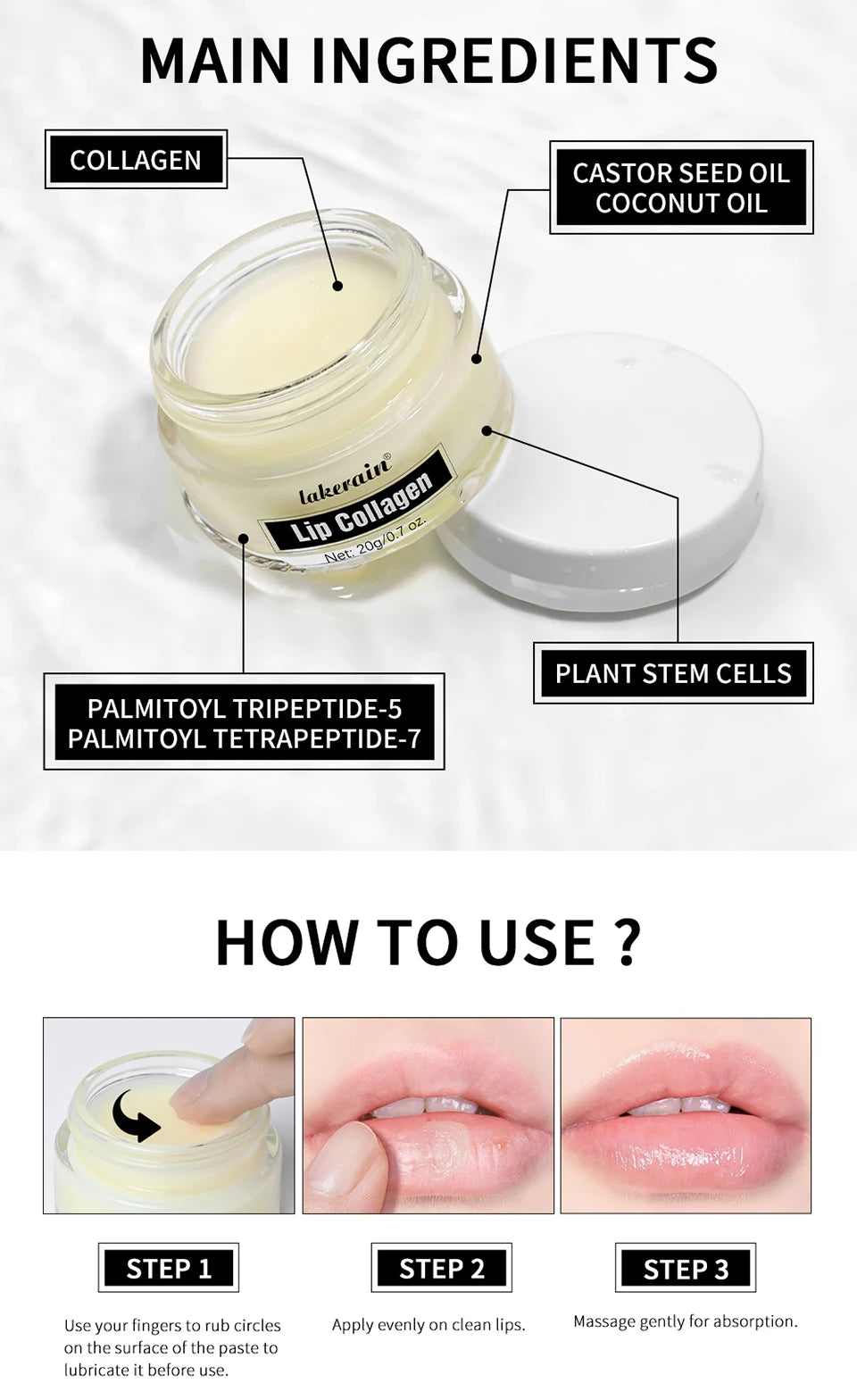 Collagen Lip Mask Moisturizing Hydrating Dry Lips Treatment