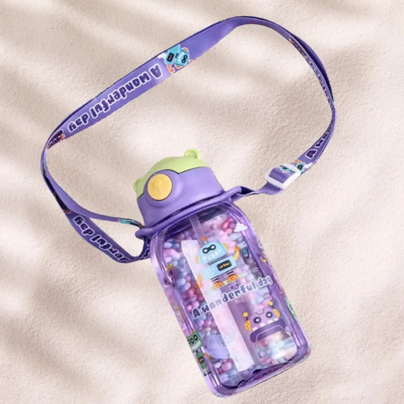 Fantia 650ml Kids Water Bottle with Straw BPA Free Leakproof Cup - 3