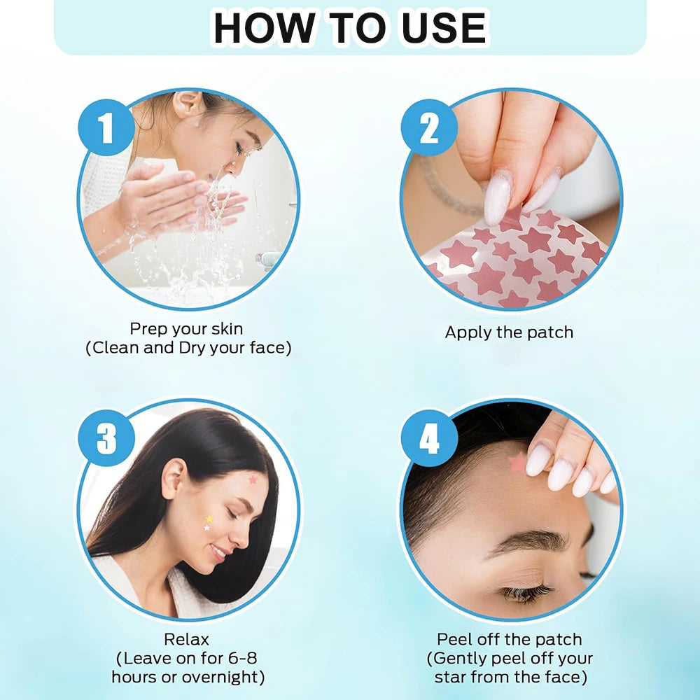 Cute Star Pimple Patches Acne Spot Treatment Healing Stickers 40 Pack - 3