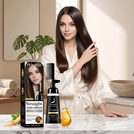Straight Hair Cream Built In Comb Hair Straightening Cream