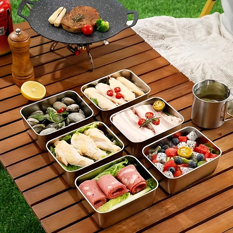 Stainless Steel Food Storage Containers Leakproof Stackable Set - 14
