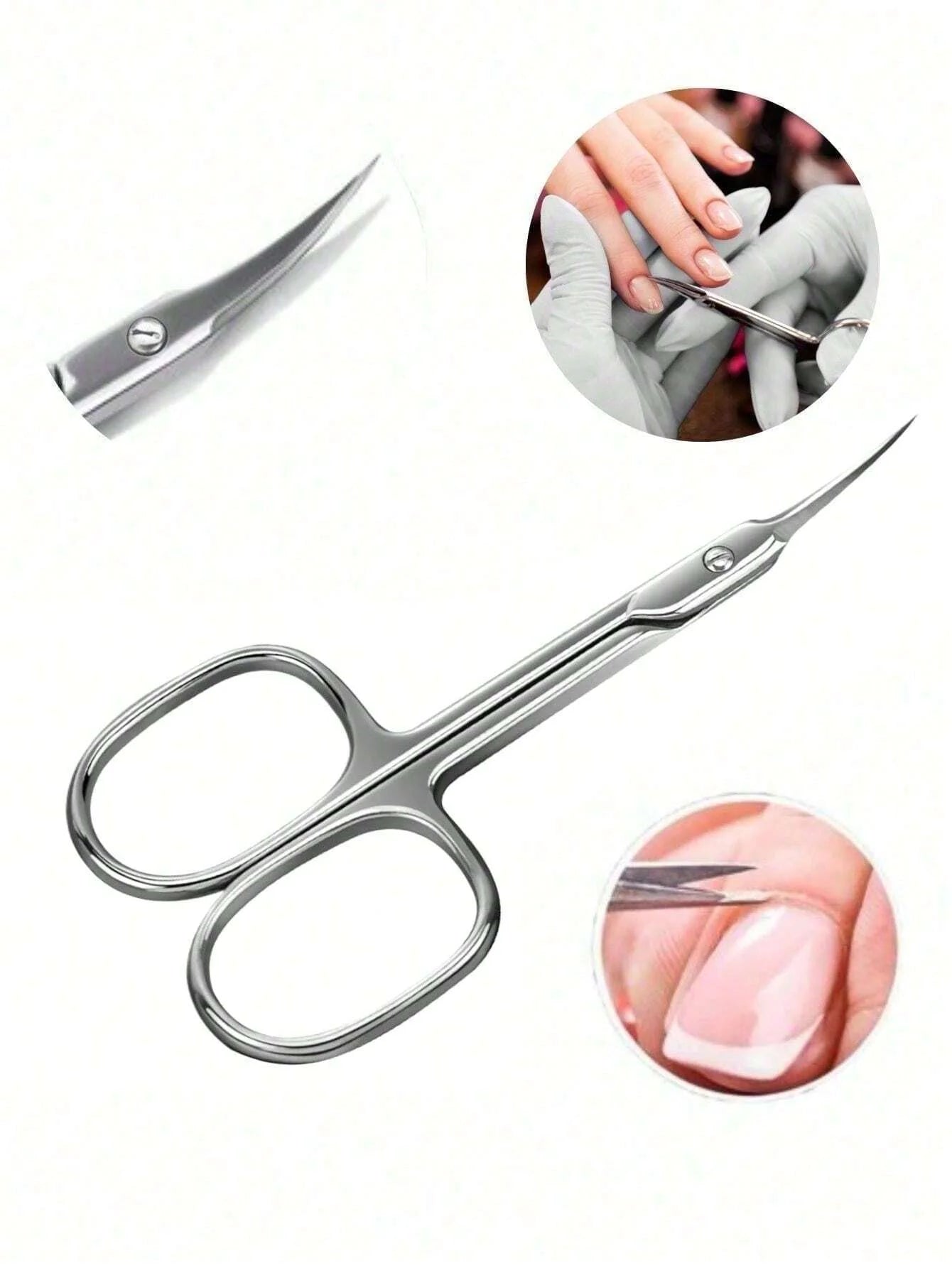 Professional Stainless Steel Cuticle Scissors Nail Trimmer Grooming Tool - 1