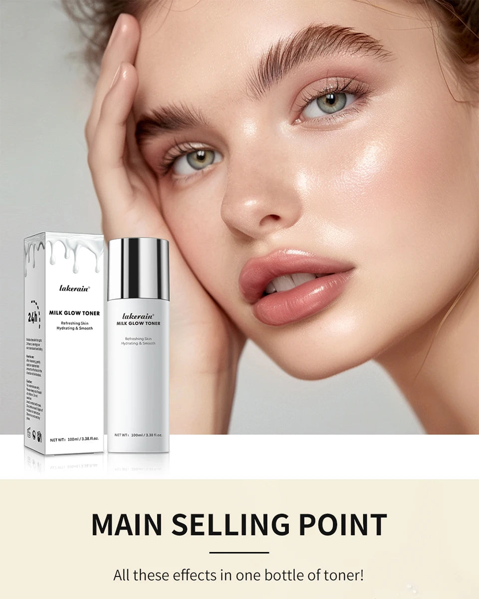 Milk Glow Toner Brightening Skin Care Face Hydration