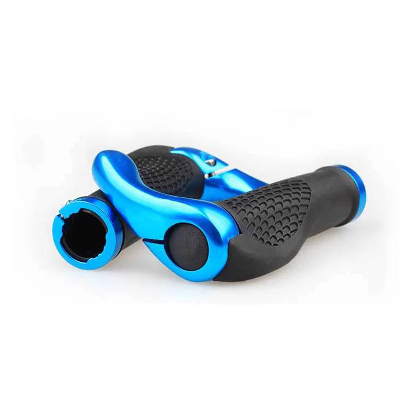 Ergonomic MTB Bicycle Handlebar Grips Anti Slip Rubber with Bar Ends - 11