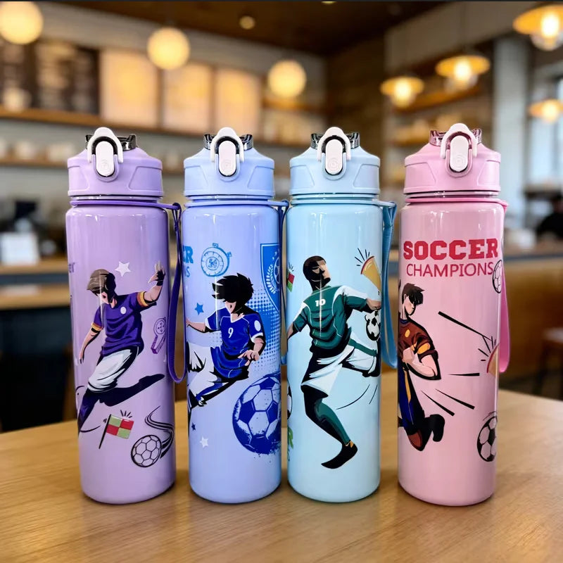 750ml Sports Water Bottle Leakproof BPA Free Gym Travel Cup with Straw - 6