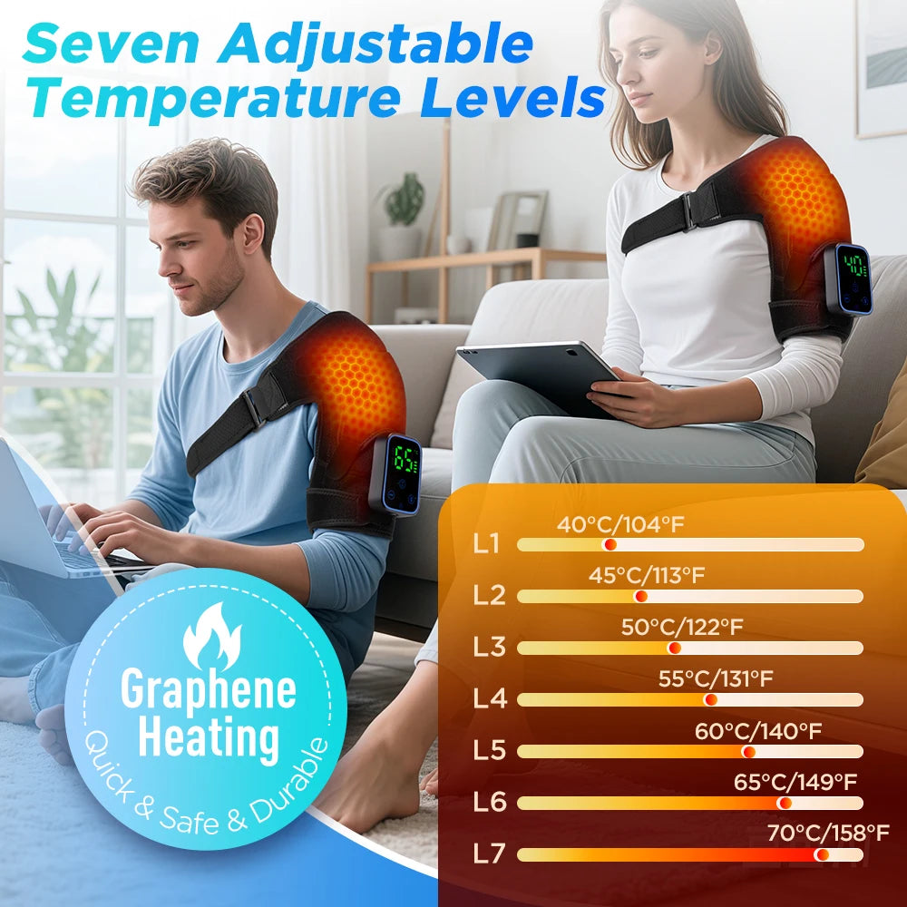 Smart Cordless Shoulder Heating Massager Electric Brace