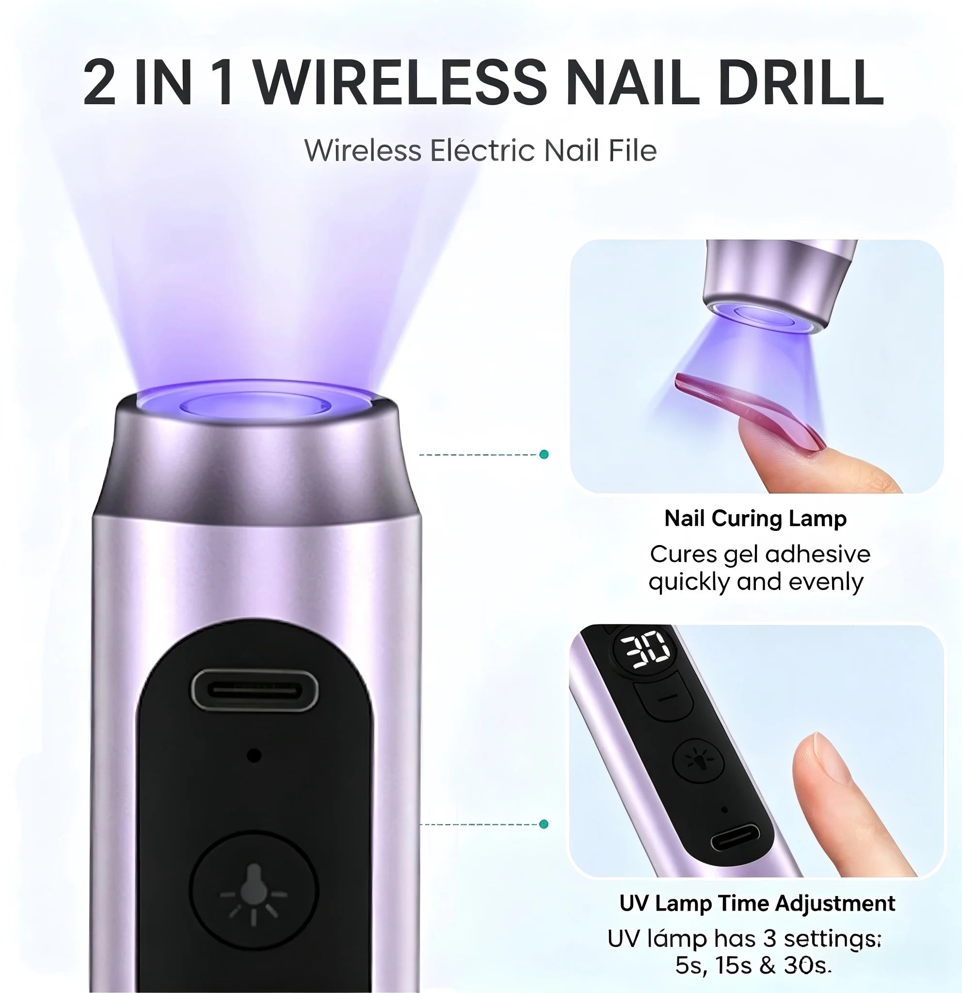 Electric Nail File 12 in 1 Cordless Manicure And Pedicure Kit - 3