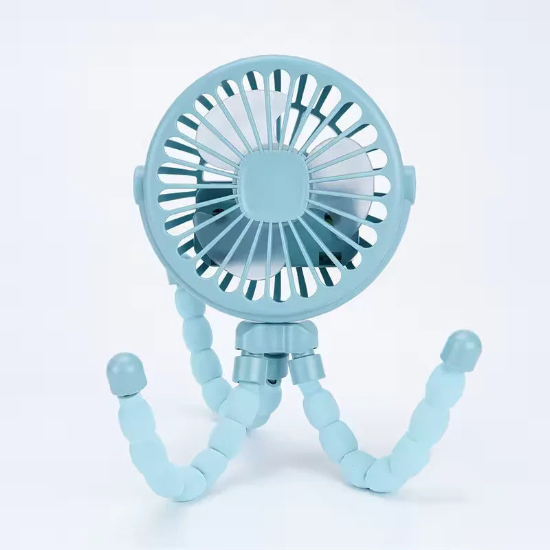 Portable Baby Stroller Fan Rechargeable Flexible Tripod Desk Fan