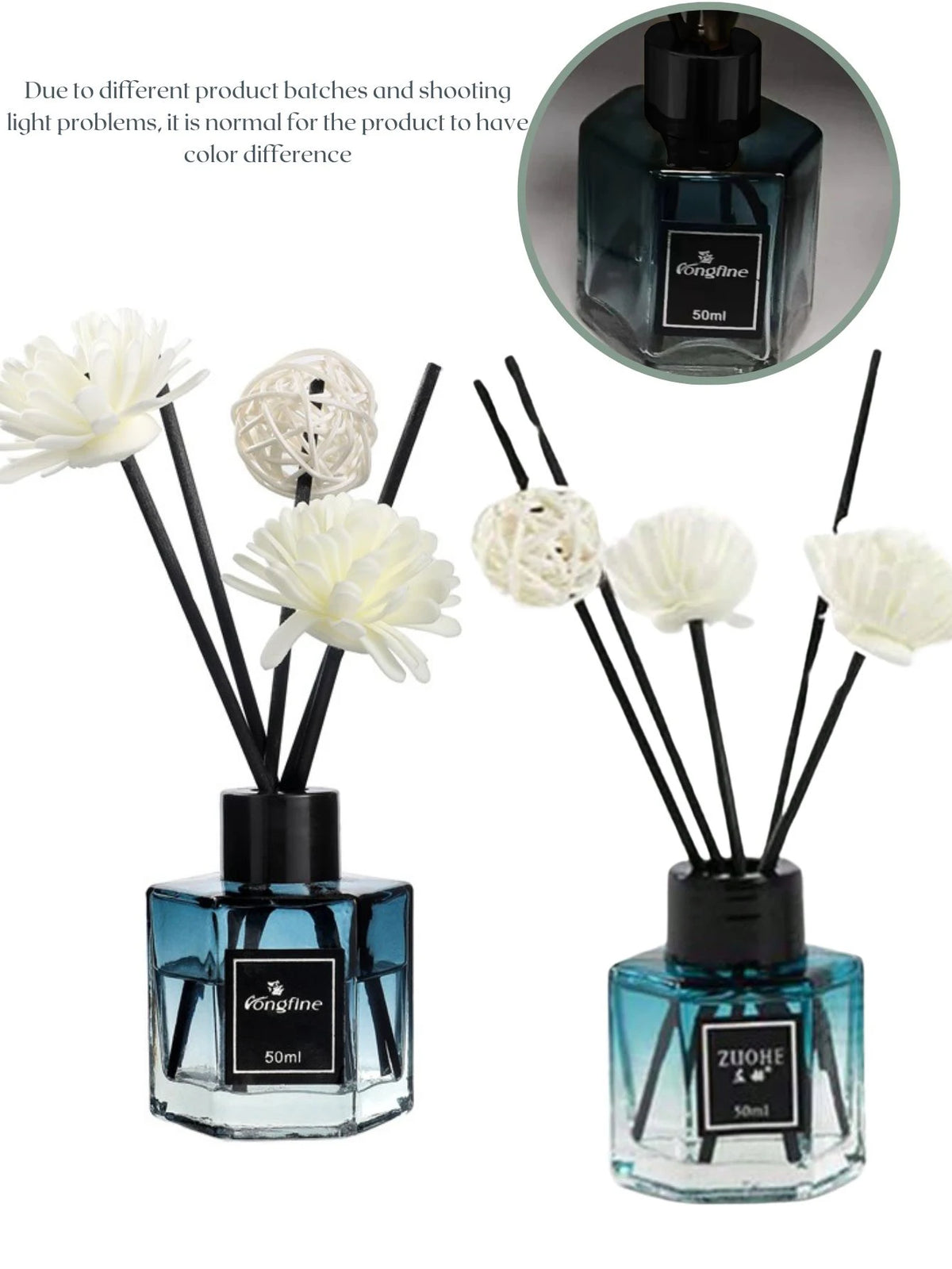 50ml Aromatherapy Reed Diffuser Set Natural Essential Oil Air Freshener