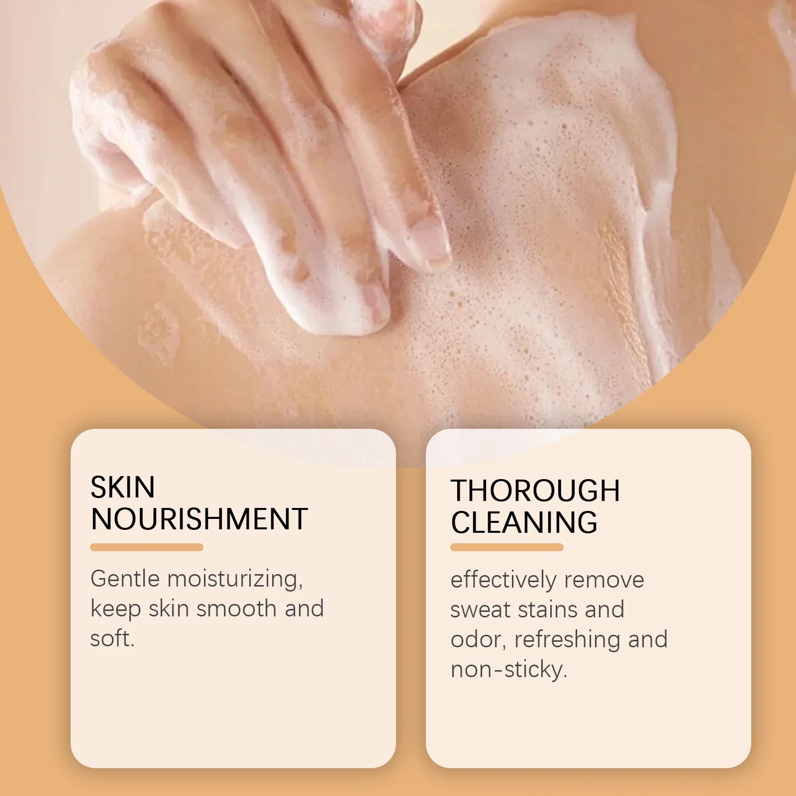 Persimmon Body Wash Sweat Odor Eliminating Natural Deodorizing Shower Gel - 8
