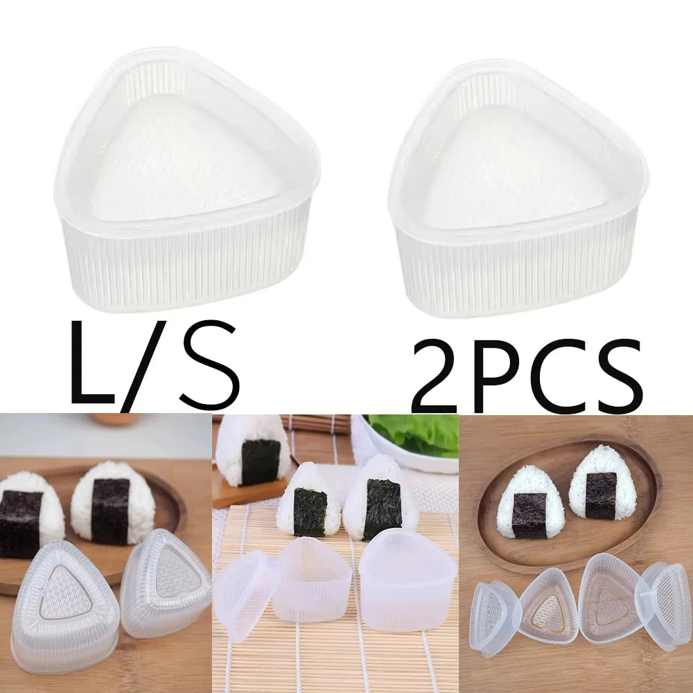 2pc Triangle Sushi Onigiri Mold Set Rice Ball Press Maker Bento Tool