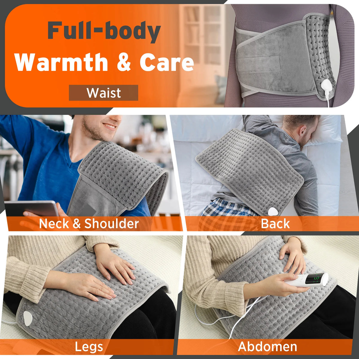 Electric Back Heating Support Belt & Lumbar Brace Warmer