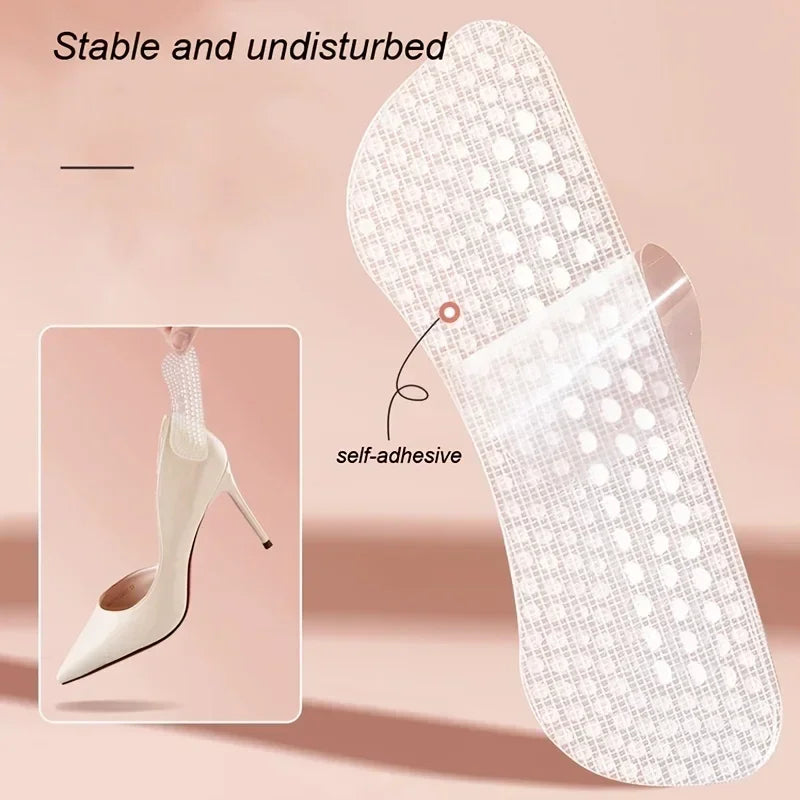 Silicone Heel Grips Anti Slip Shoe Inserts for Women Heel Protectors - 3