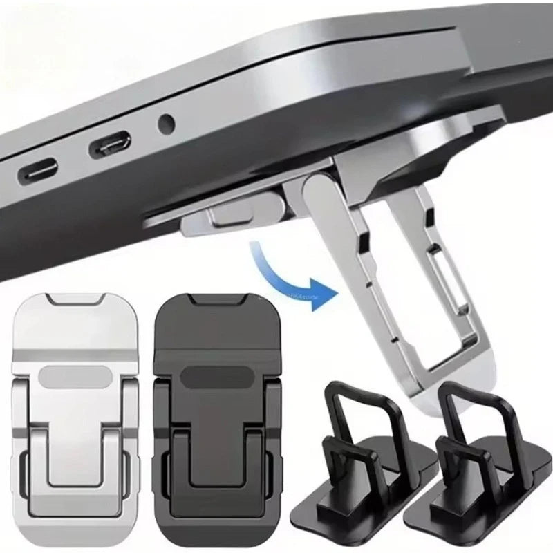 Mini Portable Laptop Stand Invisible Foldable Ergonomic Cooling Feet