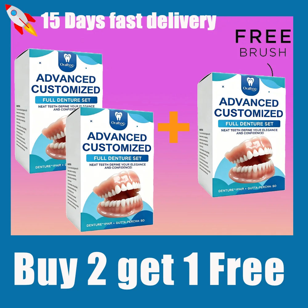 Realistic Full Denture Set Temporary False Teeth Veneers