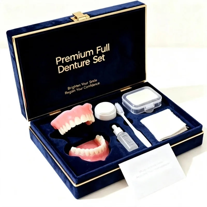 Instant Smile Veneers Cosmetic Denture Set Upper Lower Teeth - 13