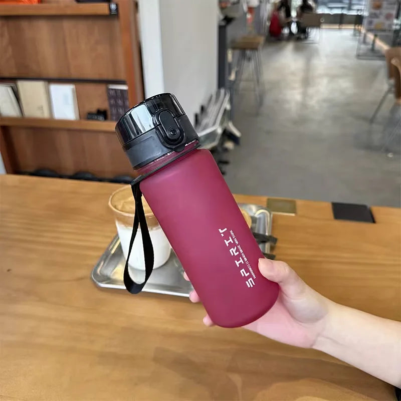 Frosted Sports Water Bottle BPA Free Portable Leakproof Fitness Cup