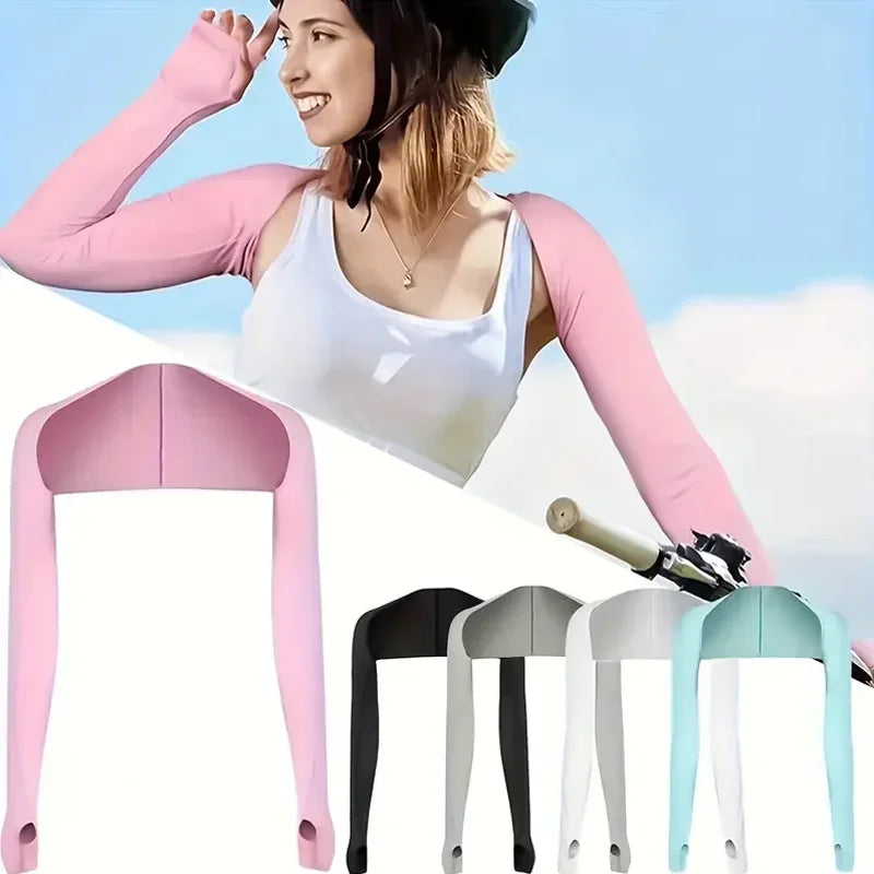 Golf Sun Protection Shawl Sleeves Cycling Arm Warmers Cooling Shrug