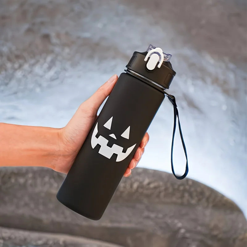 750ML Halloween Water Bottle Portable Sports Straw Flask BPA Free - 11