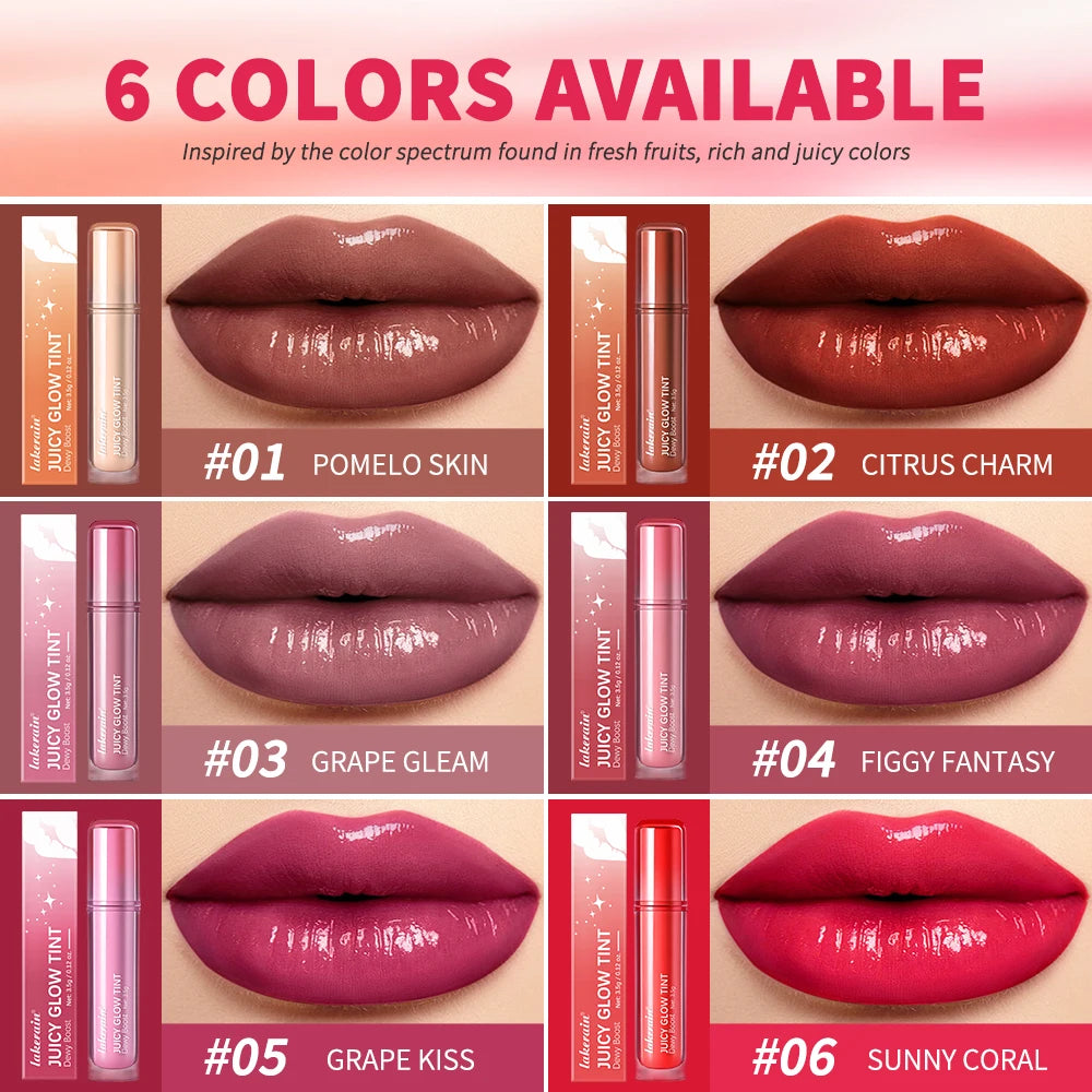 Lakerain Mirror Lip Glow Tint Juicy Gloss Lip Stain - 5