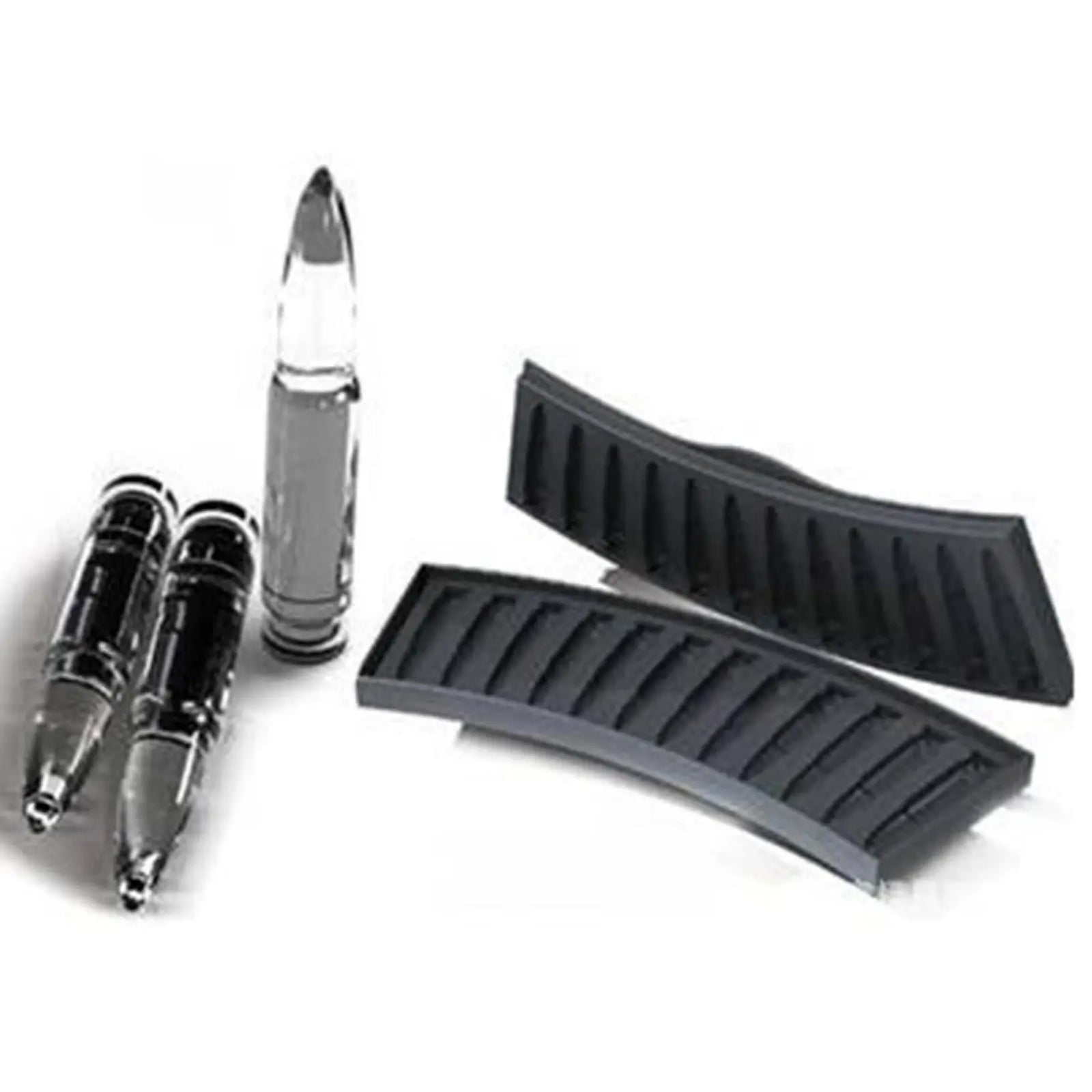 Bullet Ice Cube Tray Silicone Mold for Whiskey Cocktails and Parties