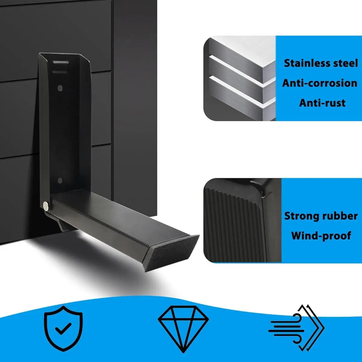 Heavy Duty Door Stopper Foot Operated Kickdown Door Holder