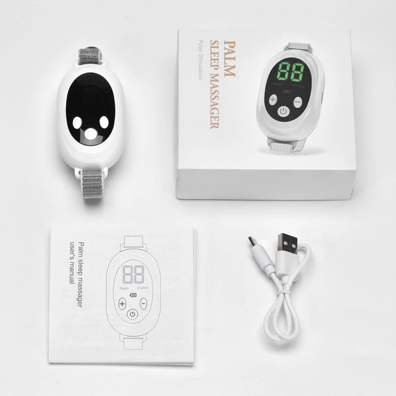 Microcurrent Sleep Aid Device EMS Insomnia Relief Palm Massager - 22