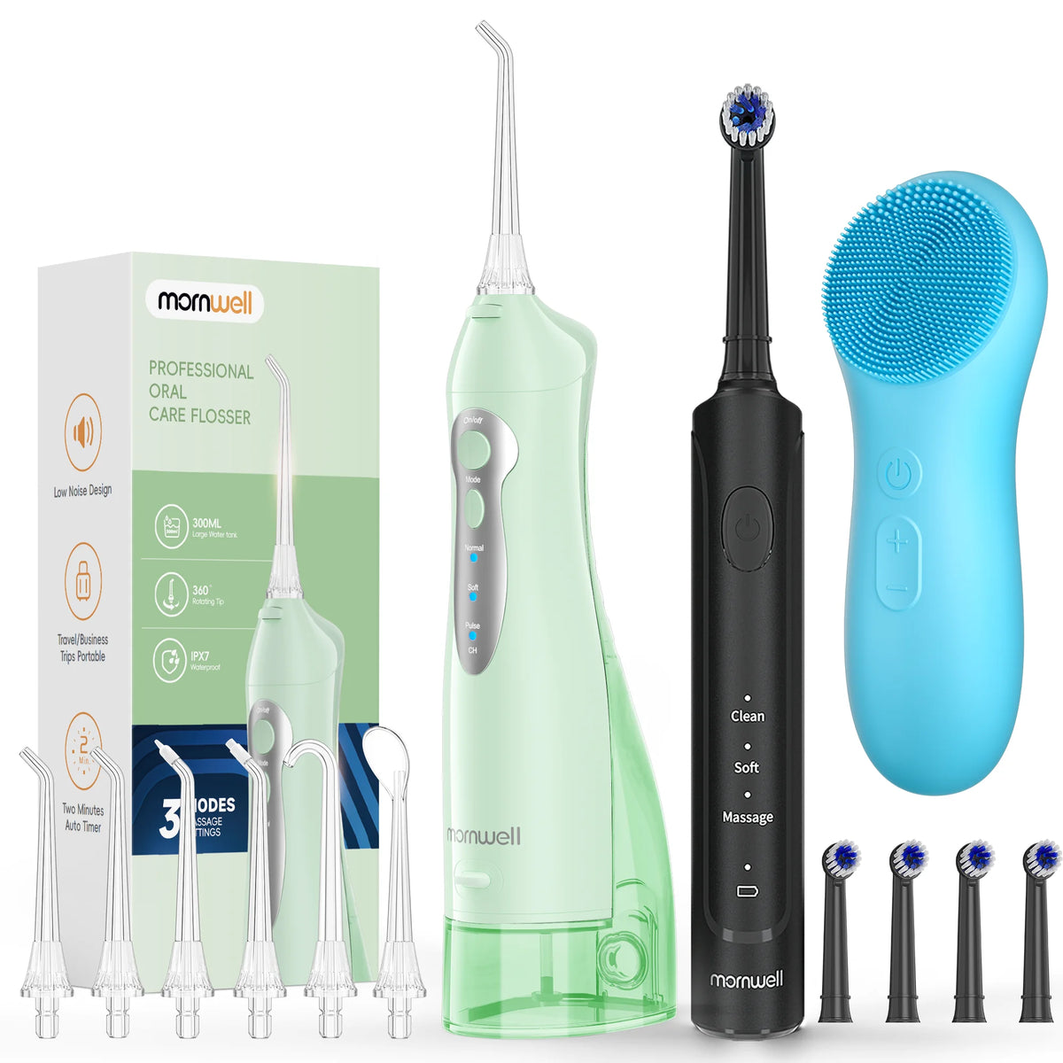 3 in 1 Oral Clean Kit Water Flosser Electric Toothbrush