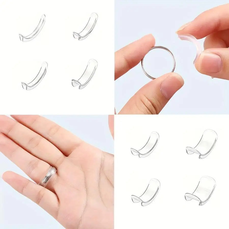 16pcs Invisible Ring Size Adjuster Silicone Ring Guard Sizer Retainer
