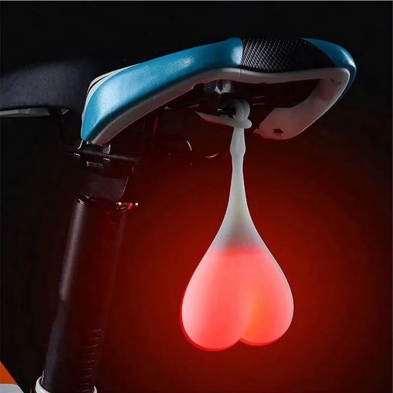 Creative Heart LED Bike Tail Light Waterproof Cycling Safety Warning Lamp