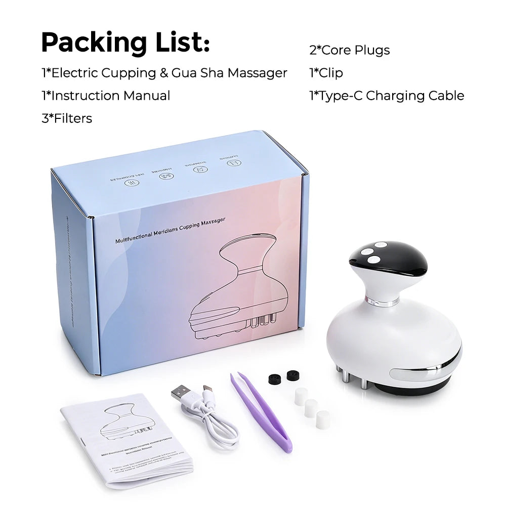 Electric Cupping Massager Portable Gua Sha Scraping Machine