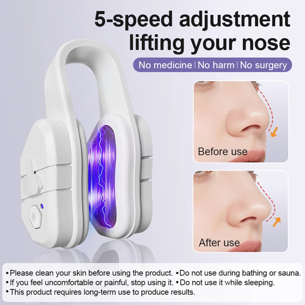 EMS Nose Shaper Sculpting Massager Clip Lift Up Beauty Tool