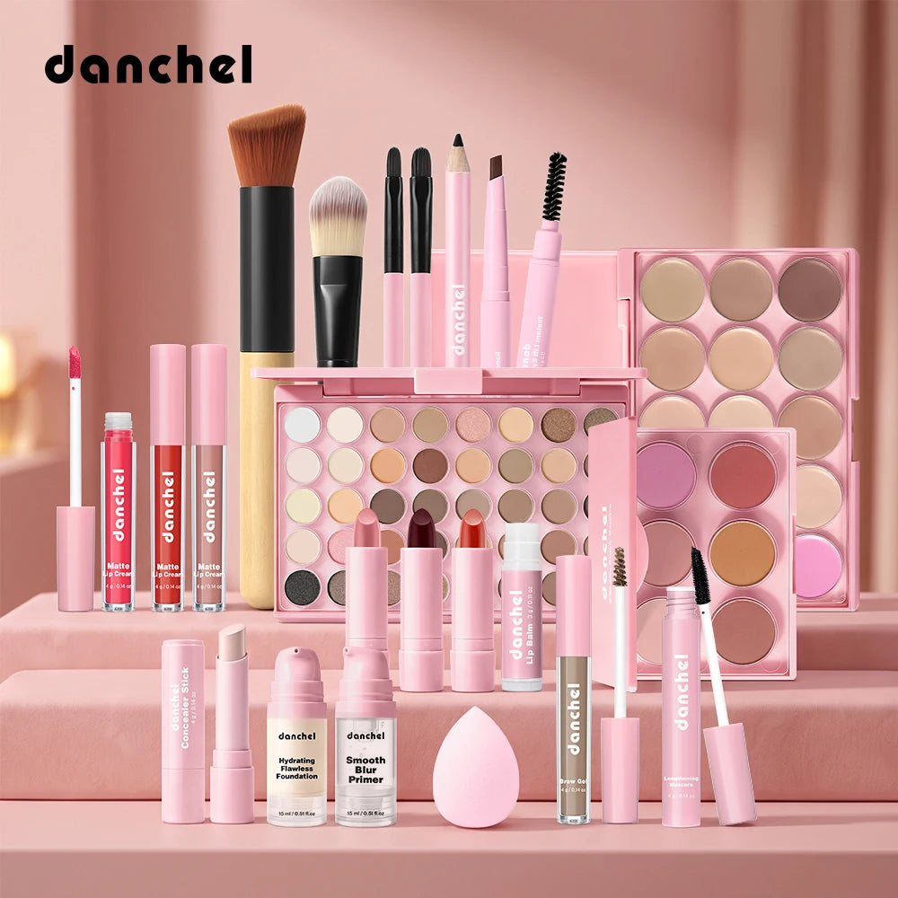 Complete Face Makeup Set Cosmetics Kit With Brushes