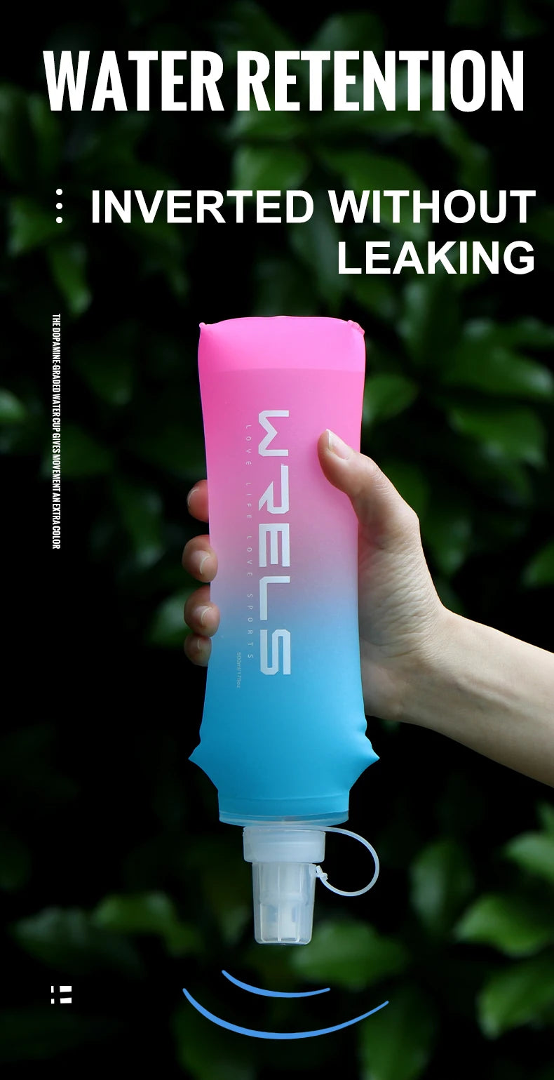 Collapsible Soft Flask Water Bottle TPU Running Hydration Pack